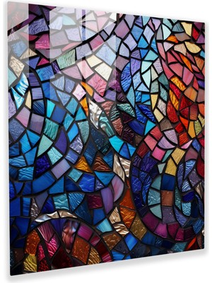 Painted Anarchy Bohem Vitray Baskı - Bohem, Karmaşık Desenler, Bohem, Cam Duvar Sanatı, 30X30