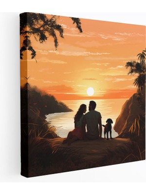 Painted Anarchy Gün Batımı Romantizmi Kanvas Tablo - Gün Batımı, Gün Batımı Duvar Dekorasyonu, Gün Batımı Romantizmi Kanvas Tablo, Kanvas Tablo, 30X30