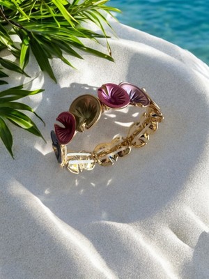 Mojo Jewellery Özel Tasarım Sedefli Renkli Deniz Kabuğu