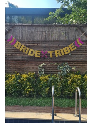 Pekshop Bride Tribe Banner Bride Party Yazı Duvar Süsü