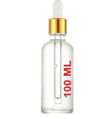 JUNIBELIW JUNİBELİW 3 Adet 100ML Cam Şeffaf Gold Kapaklı Beyaz Cam Damlalıklı Boş Çok Amaçlı Yağ Esans Şişesi 3X100ML