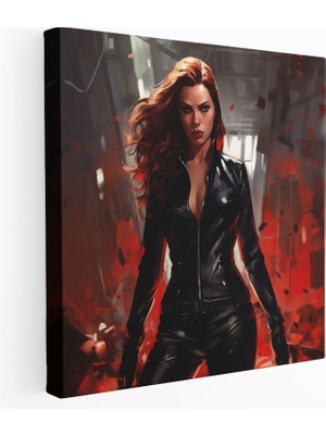 Painted Anarchy Marvel Kanvas Tablo - Black Widow Elegance - Marvel, Marvel, Kanvas Tablo, Duvar Dekorasyonu, 30X30