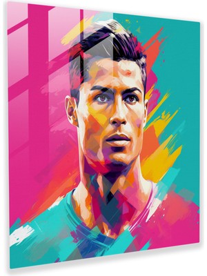 Painted Anarchy Cristiano Ronaldo Modern Cam Baskı - Cristiano Ronaldo, Cristiano Ronaldo, Ev Dekorasyonu, Duvar Dekorasyonu, 30X30