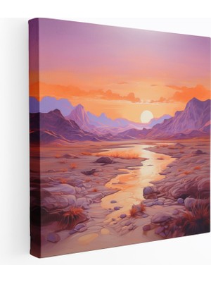 Painted Anarchy Dreamy Desert Dusk Tablo - Çöl, Kanvas Tablo, Duvar Sanatı, Kanvas Tablo, 30X30