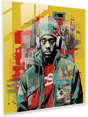 Painted Anarchy Uyuşturucu Kültürü Cam Baskı - Uyuşturucu, Duvar Süslemesi, Cam Sanatı, Grafiti Sanatı, 30X30