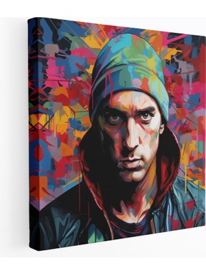 Painted Anarchy Eminem Graffiti Kanvas Tablo - Eminem, Duvar Dekorasyonu, Eminem, Kanvas Tablo, 30X30