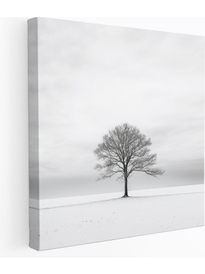 Painted Anarchy Cool Minimalist Kanvas Tablo - Cool, Lone Tree, Minimalist, Duvar Dekorasyonu, 30X30