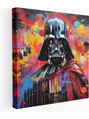 Painted Anarchy Darth Vader Duvar Sanatı - Graffiti Stili - Darth Vader, Kanvas Tablo Duvar Sanatı, Çağdaş, Grafiti Stili, 30X30