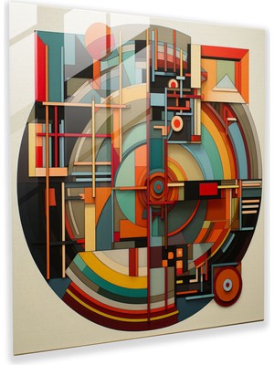 Painted Anarchy Hermes Cam Baskı - Geometrik Uyum - Hermes, Geometrik Soyutlama, Hermes Cam Baskı, Karmaşık Desenler, 30X30