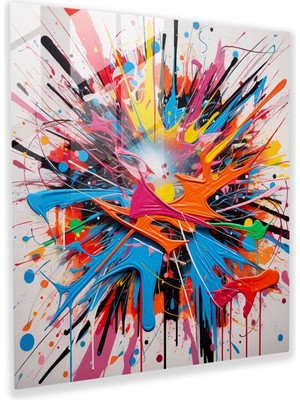 Painted Anarchy Dope Graffiti Esinlenilmiş Cam Baskı - Uyuşturucu, Modern Sanat, Ev Dekorasyonu, Duvar Dekorasyonu, 30X30