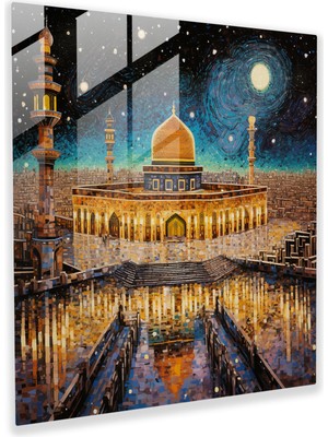 Painted Anarchy Mozaik Cam Baskı - Kabe - Kabe, Karmaşık Desenler, Islam Sanatı, Cam Duvar Sanatı, 30X30