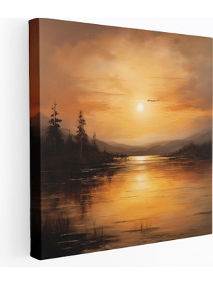 Painted Anarchy Bej Gün Batımı Kanvas Tablo - Bej, Bej Kanvas Tablo, Kanvas Tablo, Bej Duvar Dekorasyonu, 30X30