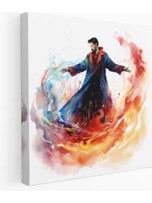 Painted Anarchy Marvel Kanvas Tablo: Mystic Doctor Strange - Marvel, Mistik Dokunuş, Büyüleyici Poz, Kanvas Tablo, 30X30