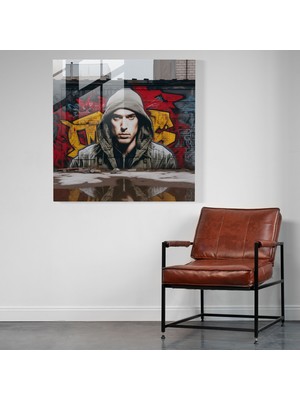 Painted Anarchy Eminem Ev Dekorasyonu - Eminem, Eminem, Sokak Sanatı Duvar Tasarımı, Asi Ruh, 30X30