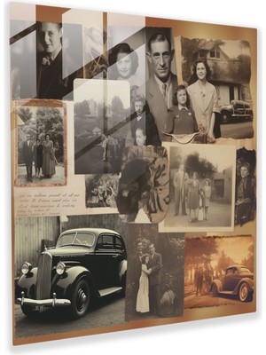 Painted Anarchy Born Vintage Fotoğrafları Cam Baskı - Born, Anlamlı Ekleme, Ev Dekorasyonu, Sevmek, 30X30