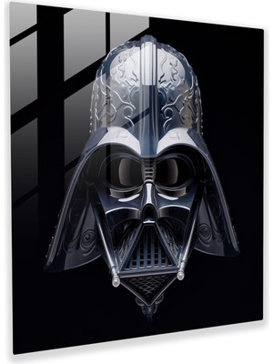 Painted Anarchy Sanatsal Cam Baskı - Ilgi Çekici Darth Vader Maskesi - Darth Vader, Modern Sanat, Cam Sanatı, Yıldız Savaşları, 30X30