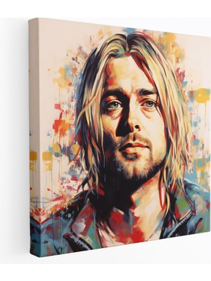 Painted Anarchy Kurt Cobain Duvar Dekorasyonu - Kurt Cobain, Kurt Cobain, Kurt Cobain Sanat, Kaya, 30X30
