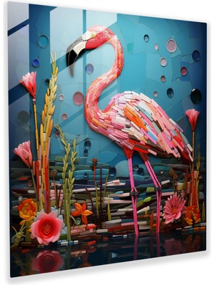 Painted Anarchy Flamingo Rüyaları Cam Baskı - Flamingo, Yaratıcılık, Cam Sanatı, Flamingo, 30X30