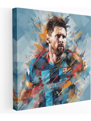 Painted Anarchy Lionel Messi Duvar Dekorasyonu - Kolaj Kanvas Tablo - Lionel Messi, Kolaj Tablosu, Kanvas Tablo, 30X30