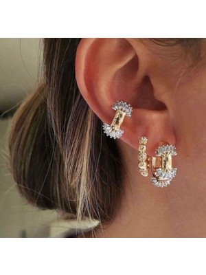 Craftatelier Mers Model Taşlı Ear Cuff Tekli Küpe