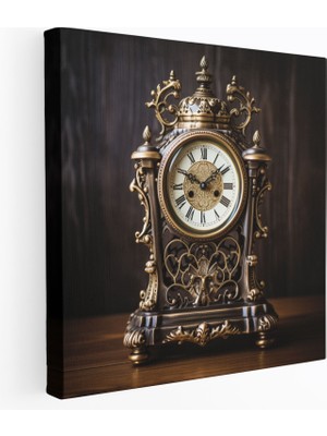 Painted Anarchy Nostalji Duvar Sanatı - Antik Saat Kanvas Tablo - Nostalji, Ince Detaylar, Antik Saat, Geçmiş Dönem, 30X30