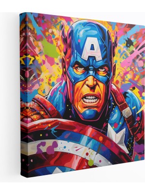 Painted Anarchy Marvel Duvar Dekorasyonu - Marvel, Kanvas Tablo, Pop Art Patlaması, Ikonik Karakterler, 30X30
