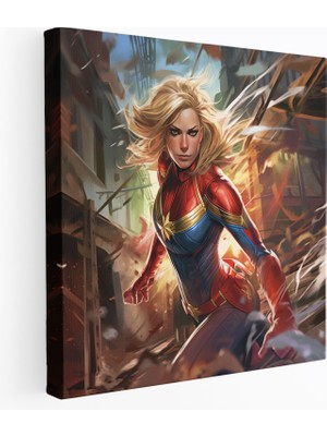 Painted Anarchy Marvel Kanvas Tablo - Kaptan Marvel Duvar Sanatı - Marvel, Kaptan Marvel, Kanvas Tablo, Tablo, 30X30