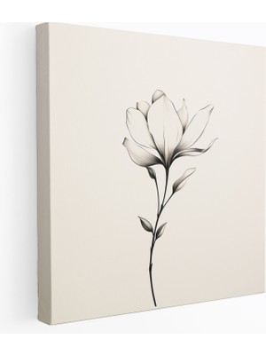 Painted Anarchy Manolya Duvar Sanatı - Manolya, Minimalist Çizimler, Kanvas Tablo, Manolya, 30X30