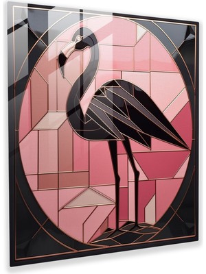 Painted Anarchy Flamingo Majesty Cam Baskı - Flamingo, Elegance, Lüks, Duvar Süslemesi, 30X30