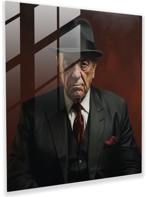 Painted Anarchy Goodfellas Cam Baskı - Gerçekçi Mafya Patronu Portresi - Goodfellas, Duvar Dekorasyonu, Cam Duvar Sanatı, Modern Sanat, 30X30
