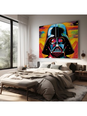 Painted Anarchy Darth Vader Kanvas Tablo - Darth Vader, Yıldız Savaşları, Kanvas Tablo, Çizgi Roman Tarzı, 30X30