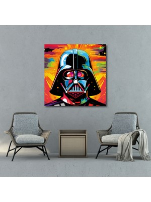 Painted Anarchy Darth Vader Kanvas Tablo - Darth Vader, Yıldız Savaşları, Kanvas Tablo, Çizgi Roman Tarzı, 30X30