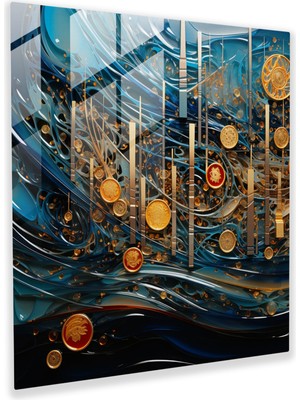 Painted Anarchy Dini Tasvir Cam Duvar Sanatı - Çağdaş Soyut - Dini Tasvir, Cam Baskı, Modern Sanat, Ev Dekorasyonu, 30x30