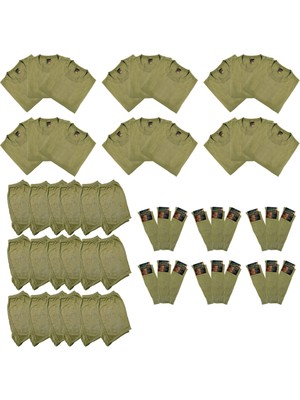 18'li Askeri Çamaşır Seti (Fanila-Boxer-Çorap)