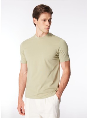 Sseinse Bisiklet Yaka Düz Su Yeşili Erkek T-Shirt TE2654SS T-Shirtsu Yeşili