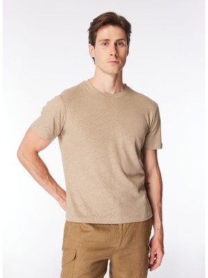 Sseinse Bisiklet Yaka Düz Kahve Erkek T-Shirt TE2727SS T-Shirtkahve