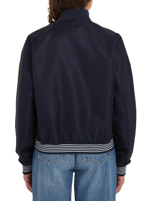 Tommy Hilfiger Standart Lacivert Kadın Ceket Non-Padded Varsıty Bomber Jacket