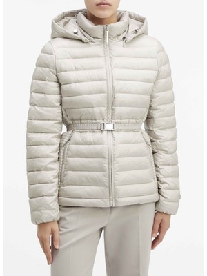 Calvin Klein Krem Kadın Mont Lw Padded Waıst Smockıng Jacket