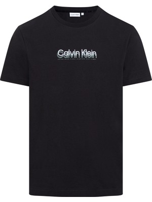 Calvin Klein Bisiklet Yaka Siyah Erkek T-Shirt K10K113118BEH