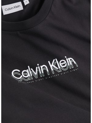 Calvin Klein Bisiklet Yaka Siyah Erkek T-Shirt K10K113118BEH