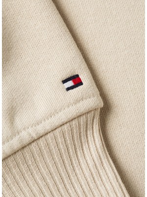 Tommy Hilfiger Kapüşon Yaka Nakışlı Bej Kadın Sweatshırt Mdrn Reg Varsıty Hoodıe