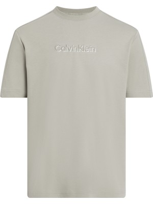 Calvin Klein Bisiklet Yaka Gri Erkek T-Shirt K10K113105PC7