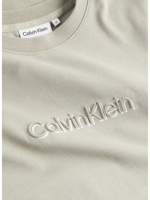 Calvin Klein Bisiklet Yaka Gri Erkek T-Shirt K10K113105PC7