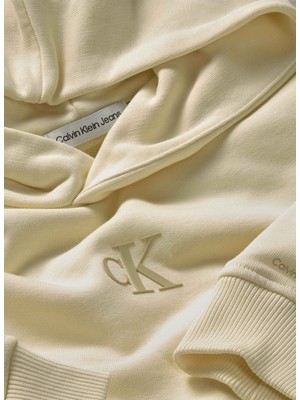 Calvin Klein Baskılı Kız Çocuk Ekru Sweatshırt IG0IG02139YAB