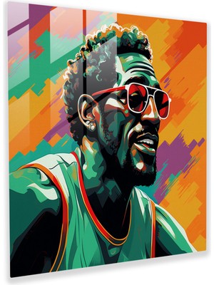 Painted Anarchy Nba Cam Baskı - Pop Art Efsaneleri - Nba, Eğlenceli, Renkli Portreler, Duvar Süslemesi, 30X30