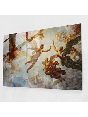 Painted Anarchy Michelangelo Cam Duvar Sanatı - Mitolojik Sahne - Michelangelo, Cam Sanatı, Ev Dekorasyonu, Michelangelo, 45X30