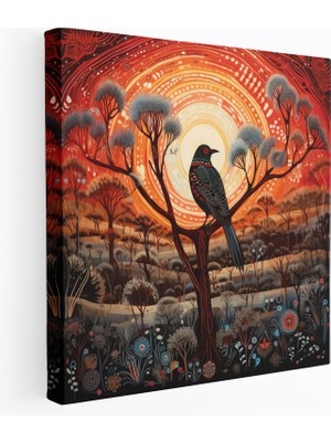 Aborijin Hikaye Anlatımı Duvar Sanatı - Aborijin, Karmaşık Illüstrasyonlar, Duvar Sanatı, Aborijin, 30X30