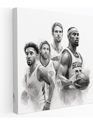 Painted Anarchy Nba Duvar Sanatı - Efsaneler Çizimi - Nba, Kanvas Tablo, Kanvas Tablo, Nba, 30 x 30 cm