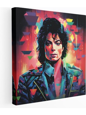 Painted Anarchy Micheal Jackson Duvar Sanatı - Retro Neon Yapıt - Micheal Jackson, Kanvas Tablo, Kanvas Tablo, Ev Dekorasyonu, 30 x 30 cm