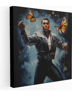 Painted Anarchy Muhammed Ali Kanvas Tablo - Muhammed Ali, Arı, Ev Dekorasyonu, 50 x 50 cm Kanvas Tablo
